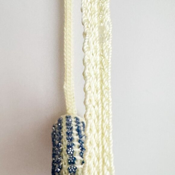 Vintage crochet beaded Square Crossbody Purse - Picture 5 of 10